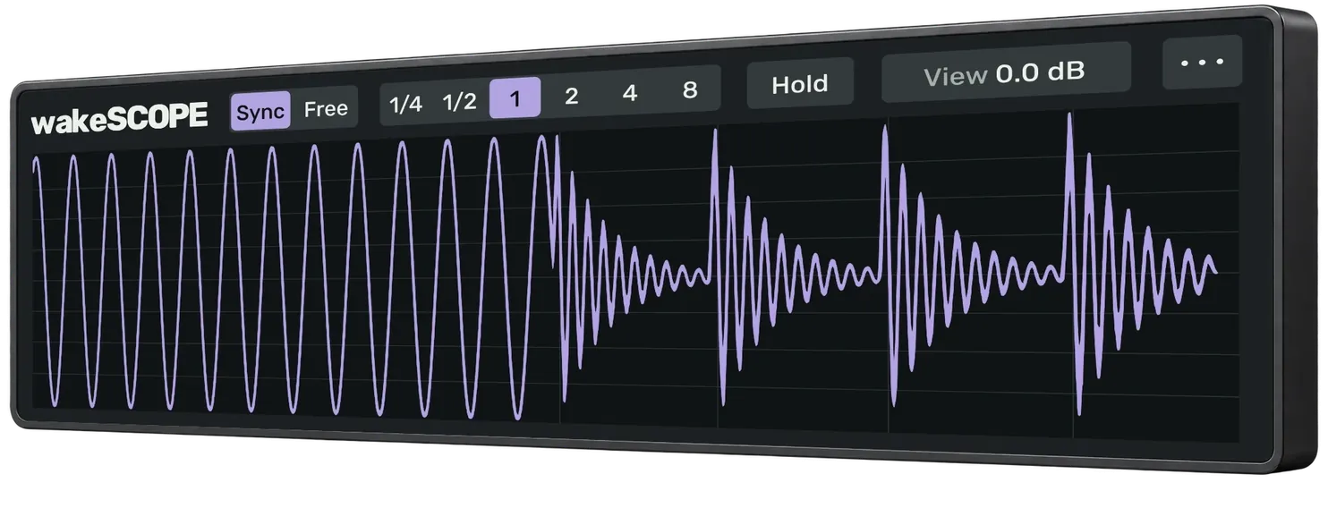 wakeSCOPE in Dusk: full device in a side view, with Sync and interval 1 selected